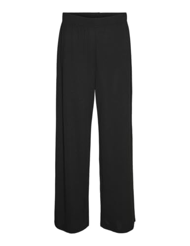 VERO MODA Damen VMKANVA NW Glitter Wide Pant JRS Stoffhose, Black/Detail:Black Lurex, M von VERO MODA