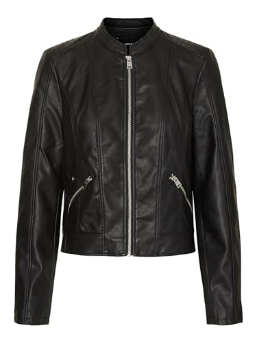 VERO MODA Damen Vmkhloefavo 22 Short Coated Jacket Noos Regenjacke kurz, Schwarz, S EU von VERO MODA
