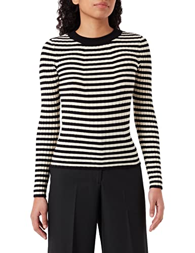 VERO MODA Damen Vmkiki O-neck Rib Blouse Ga Noos Pullover, Black 1, S EU von VERO MODA