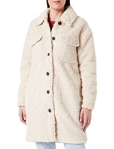 VERO MODA Damen Vmkyliefilucca Teddy Coat Boos Mantel, Oatmeal, S EU von VERO MODA