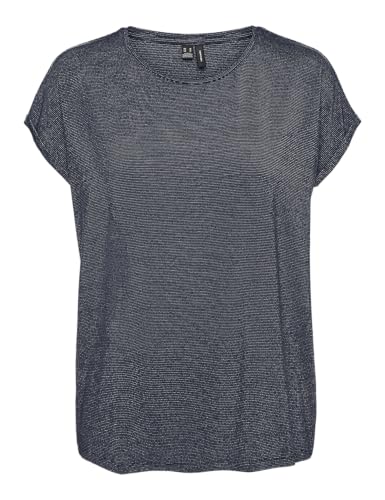 VERO MODA Damen Vmlava Glitter Ss Top Stripe Ga JRS Noos, Navy Blazer, XS VERO MODA Damen Vmlava Glitter Ss Top Stripe Ga JRS Noos, Navy Blazer, XS von VERO MODA