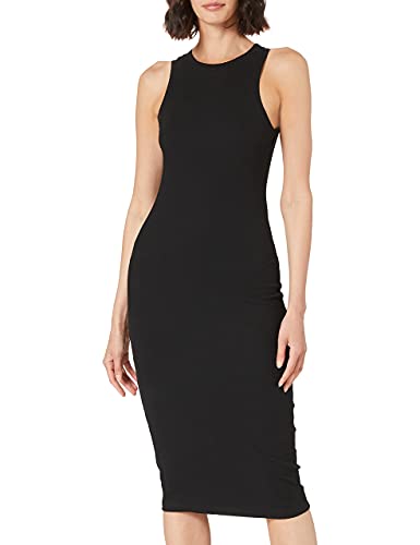 VERO MODA Damen Vmlavender Sl Calf Dress VMA Noos Kleid, Black, S von VERO MODA