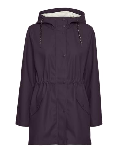 VERO MODA Damen Vmmalou Coated Jacket Noos Kurzjacke, Plum Perfect, XXL von VERO MODA