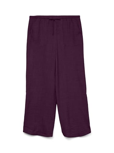 VERO MODA Damen Vmmelaney Hw Loose Pant WVN Ga Noos, Winetasting, XS VERO MODA Damen Vmmelaney Hw Loose Pant WVN Ga Noos, Winetasting, XS von VERO MODA