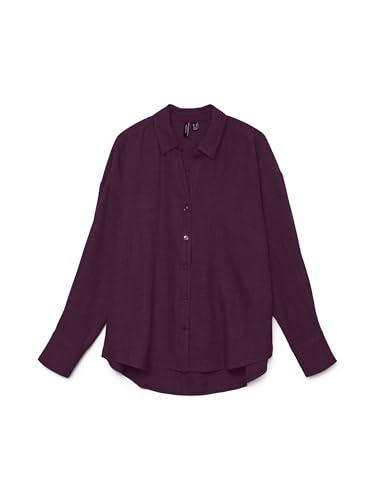 VERO MODA Damen Vmmelaney Queeny Ls Shirt WVN Noos, Winetasting, X-Small VERO MODA Damen Vmmelaney Queeny Ls Shirt WVN Noos, Winetasting, X-Small von VERO MODA