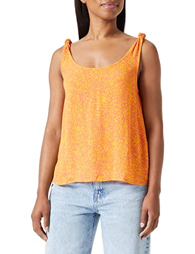 VERO MODA Damen Vmmenny Singlet WVN Ga Top, Georgia Peach/AOP:melin, S EU von VERO MODA