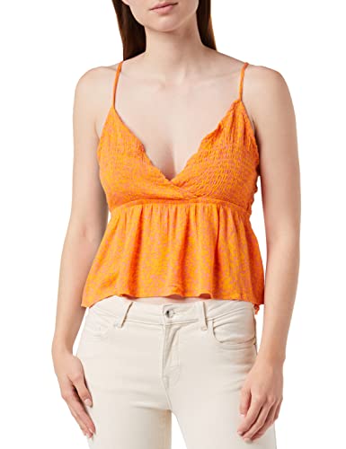 VERO MODA Damen Vmmenny Smock Singlet WVN Ga Top, Georgia Peach/AOP:melin, L EU von VERO MODA