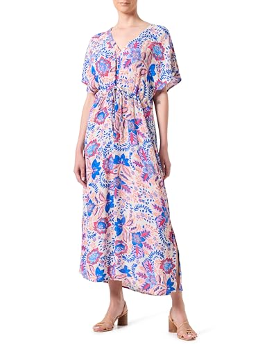 VERO MODA Damen Vmmenny Ss 7/8 Kaftan WVN Ga langes Kleid, Silver Lining/AOP:Hayda, X-Small von VERO MODA