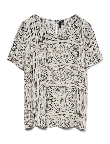 VERO MODA Damen Vmmenny Ss Lace Top WVN Ga Bluse, Oatmeal, Medium VERO MODA Damen Vmmenny Ss Lace Top WVN Ga Bluse, Oatmeal, Medium von VERO MODA