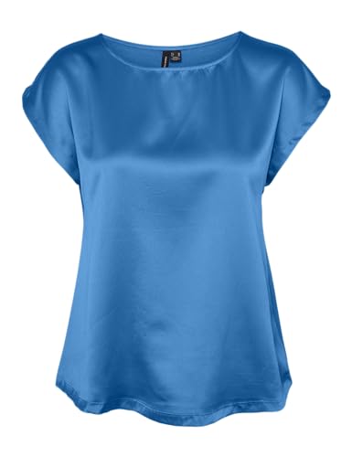 VERO MODA Damen Vmmerle Mix WVN Ga Noos Top, Ibiza Blue, Medium von VERO MODA