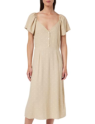 VERO MODA Damen Vmmymilo Calf Dress WVN Ga Kleid, Irish Cream/AOP:Snow White Dots, M EU von VERO MODA