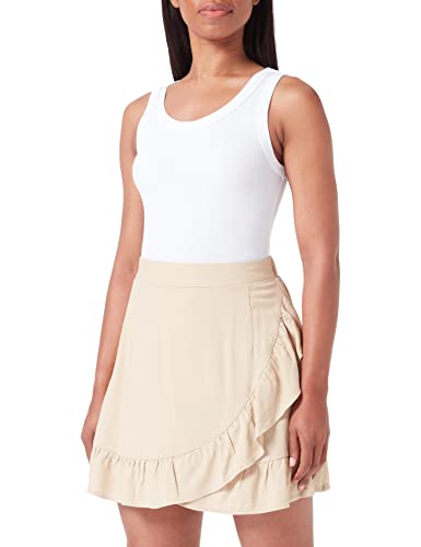 VERO MODA Damen Vmmymilo Hw Mini Skirt WVN Ga Rock, Irish Cream, L EU von VERO MODA