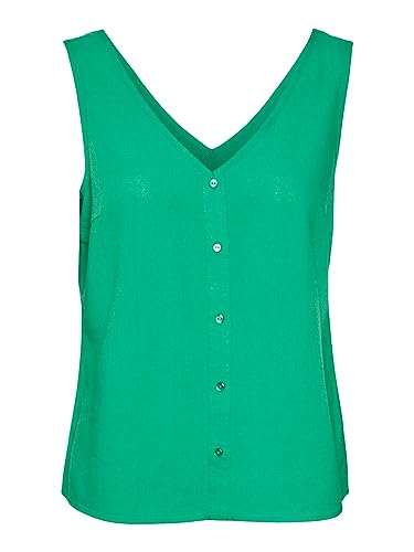 VERO MODA Damen Vmmymilo Sl V-Neck Shirt WVN Ga Tank Top, Bright Green, M EU von VERO MODA