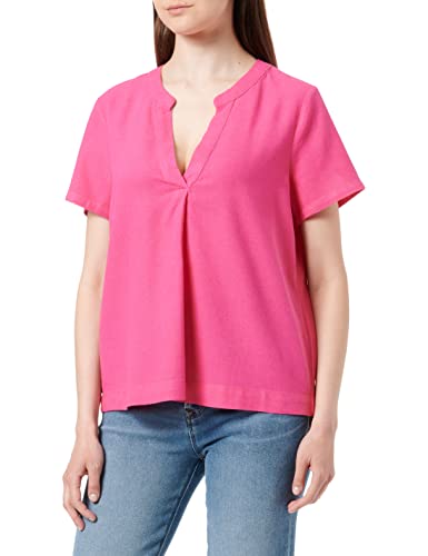 VERO MODA Damen Vmmymilo Ss WVN Ga Top, Pink Yarrow, XS von VERO MODA