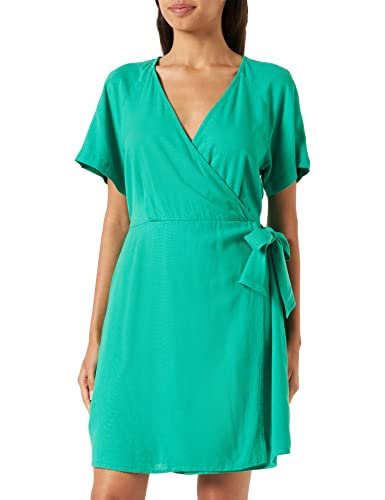 VERO MODA Damen Vmmymilo Wide Wrap Short Dress WVN Ga Wickelkleid, Bright Green, M EU von VERO MODA