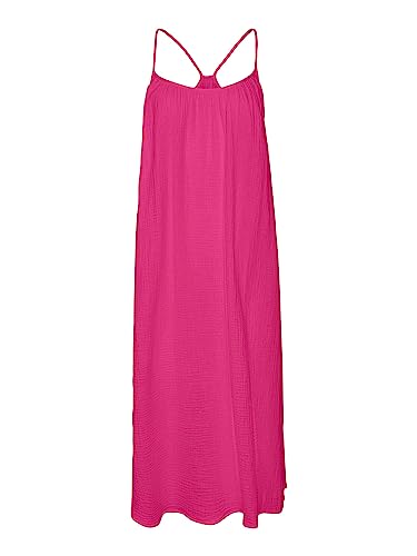 VERO MODA Damen Vmnatali Nia Singlet 7/8 Dress WVN Freizeitkleid, Pink Yarrow, L EU von VERO MODA