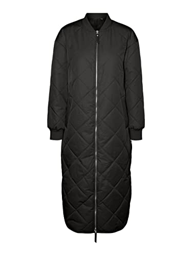 VERO MODA Damen Vmnatalie Long Coat Boos Steppmantel, Schwarz, XS EU von VERO MODA