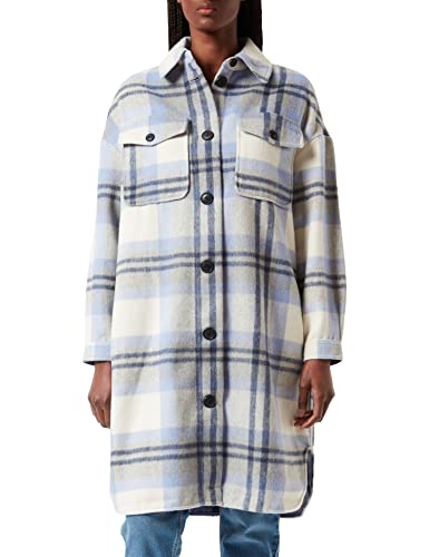 VERO MODA Damen Vmnelly Check Long Coat Noos Mantel, Light Grey Melange 1, XS EU VERO MODA Damen Vmnelly Check Long Coat Noos Mantel, Light Grey Melange 1, XS EU von VERO MODA