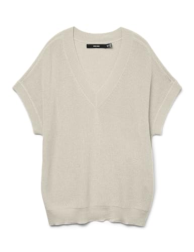 VERO MODA Damen Vmnewlexsun Shine Ss V-Neck Vest, Birch, M VERO MODA Damen Vmnewlexsun Shine Ss V-Neck Vest, Birch, M von VERO MODA