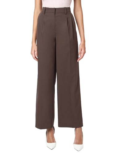 VERO MODA Damen VMNILA MW Loose DAD Pant NOOS Stoffhose, Chocolate Brown, 44W x 30L von VERO MODA