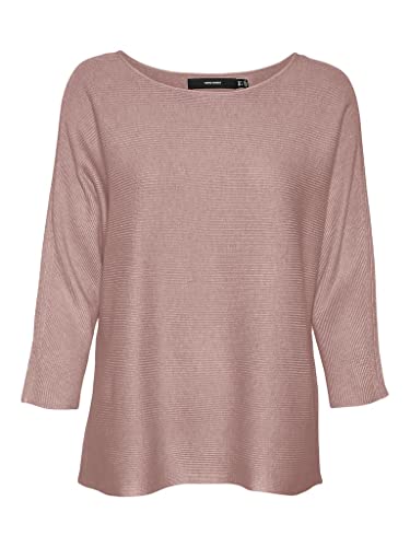 VERO MODA Damen Vmnora 3/4 Boatneck Blouse Noos Pullover, Nostalgia Rose/Detail:w. Melange, XL EU von VERO MODA