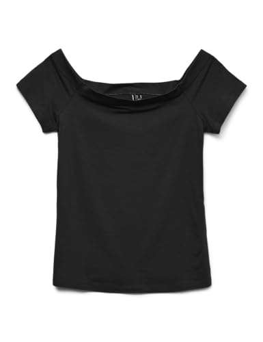 VERO MODA Damen Vmpanda Off-Shoulder Top JRS Ga Noos, Black, XS von VERO MODA