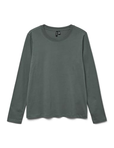 VERO MODA Damen Vmpaulina Ls T-Shirt Ga JRS Noos, Balsam Green, L von VERO MODA