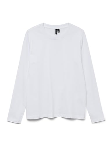 VERO MODA Damen Vmpaulina Ls T-Shirt Ga JRS Noos, Bright White, XS VERO MODA Damen Vmpaulina Ls T-Shirt Ga JRS Noos, Bright White, XS von VERO MODA