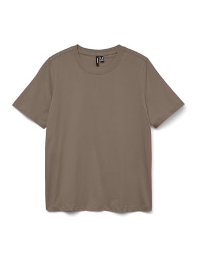 VERO MODA Damen Vmpaulina Ss T-Shirt Ga JRS Noos, Fossil, L von VERO MODA
