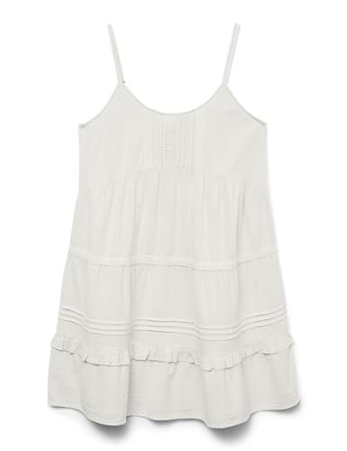 VERO MODA Damen Vmpretty Short Singlet Dress WVN Ga Noos, Snow White, Medium VERO MODA Damen Vmpretty Short Singlet Dress WVN Ga Noos, Snow White, Medium von VERO MODA