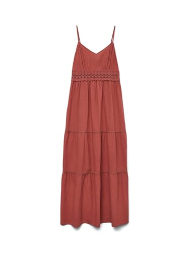 VERO MODA Damen Vmquincy Sl Long Dress WVN Ga, Marsala, XS VERO MODA Damen Vmquincy Sl Long Dress WVN Ga, Marsala, XS von VERO MODA