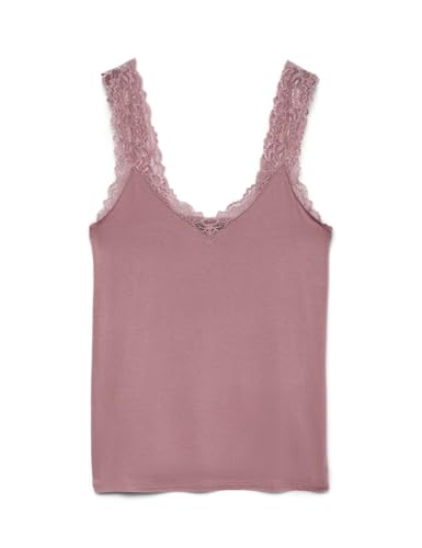 VERO MODA Damen Vmrosa Sl Top Noos T Shirt, Nostalgia Rose, L von VERO MODA
