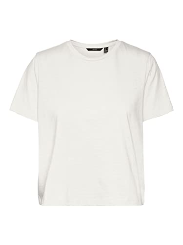 VERO MODA Damen Vmrosa Sl Top Noos T Shirt, Snow white, M EU von VERO MODA