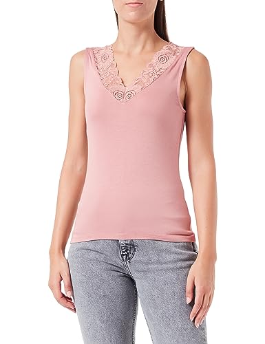 VERO MODA Damen Vmrosa Sl V-neck Top Jrs Noos, Ash Rose, M von VERO MODA