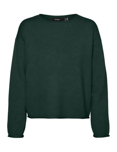VERO MODA Damen Vmsaba Roll Ls O-Neck Pullover Ga Noos, Pine Grove, M von VERO MODA