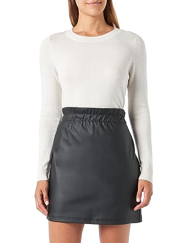 VERO MODA Damen Vmsloane Hr Short Pu Skirt, Schwarz, M von VERO MODA