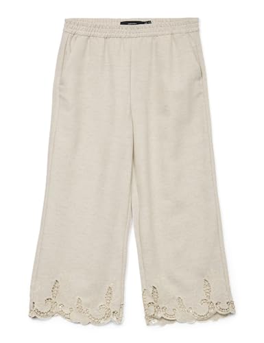 VERO MODA Damen Vmsoffie Mw Embroidery Culotte Pants, Birch, 48 von VERO MODA