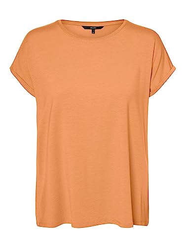VERO MODA Damen Vmava Plain Gajrs Noos Top, Mock Orange, S EU VERO MODA Damen Vmava Plain Gajrs Noos Top, Mock Orange, S EU von VERO MODA