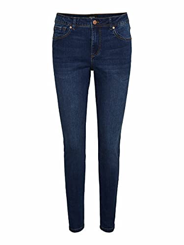 VERO MODA Damen Vmtanya Mr Piping Vi3144 Ga Noos Jeans, Dark Blue Denim, XS EU von VERO MODA