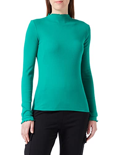 VERO MODA Damen Vmvio L/S High Neck Blouse Noos Langarmshirt, Pepper Green, M EU von VERO MODA