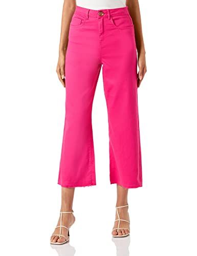 VERO MODA Damen Vmwild Kathy SHR Wide Crop Pants Hose, Pink Yarrow, L / 30L EU von VERO MODA