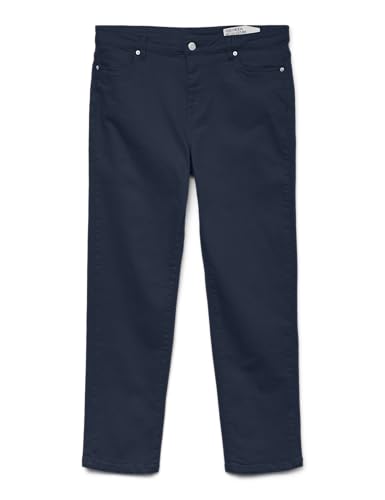 VERO MODA Damen Vmwild Kyla Mr Straight Col Pant, Navy Blazer, (XS) W x 32L von VERO MODA