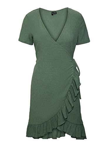 VERO MODA Damen Wickel Kleid VMHaya 10265446 Laurel Wreath XXL von VERO MODA