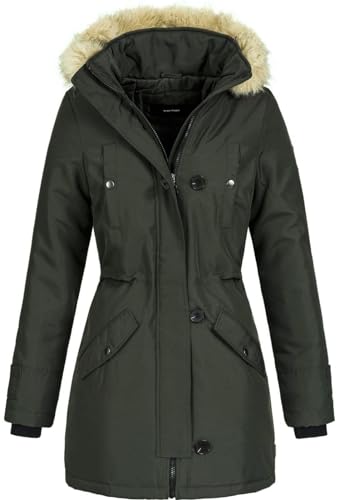 VERO MODA Damen Winterparka mit Fellkapuze VMStorm 10289860 Peat L von VERO MODA