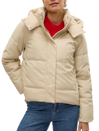 VERO MODA Damen kurze Steppjacke VMGretakylie Short mit Kapuze 10311315 Oatmeal M VERO MODA Damen kurze Steppjacke VMGretakylie Short mit Kapuze 10311315 Oatmeal M von VERO MODA