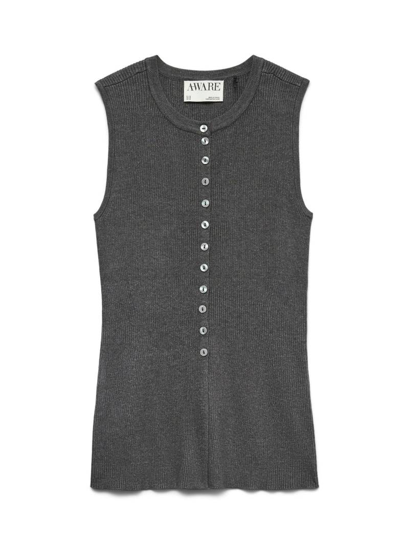 VERO MODA - Ein Pullunder ist immer eine gute Wahl, ob als ... dark grey melange - Gr. - XS von VERO MODA