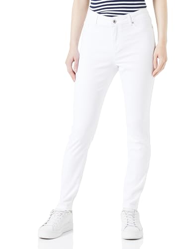VERO MODA Damen Vmwild Seven Mr Slim Push Up Col Pants Hose, Bright White, 32W / 32L EU von VERO MODA