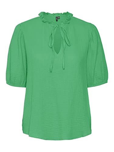 VERO MODA Damen Vmnatali Nia 2/4 Wide Top WVN Bluse, Bright Green, S EU von VERO MODA