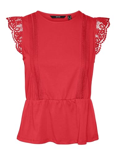 VERO MODA Damen Vmcaia Sl Lace JRS Top, Bittersweet, 3XL EU von VERO MODA