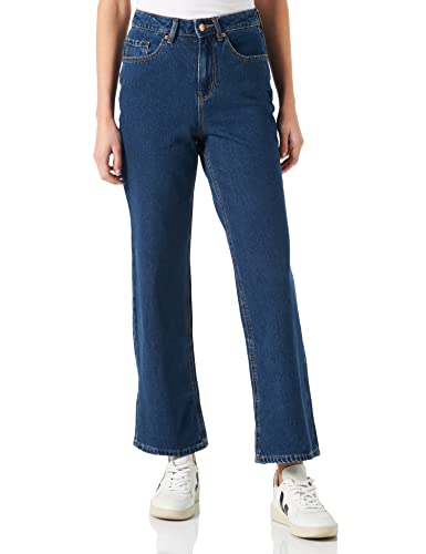 VERO MODA Damen VMKITHY HR Loose Straight LI391 NOOS Jeanshose, Dark Blue Denim, 28/32 von VERO MODA